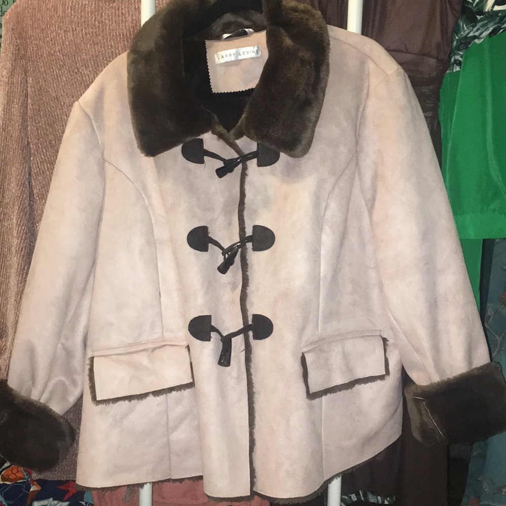 FAUX FUR COAT SUEDE